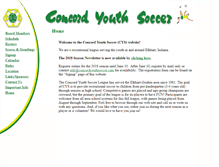 Tablet Screenshot of concordyouthsoccer.com